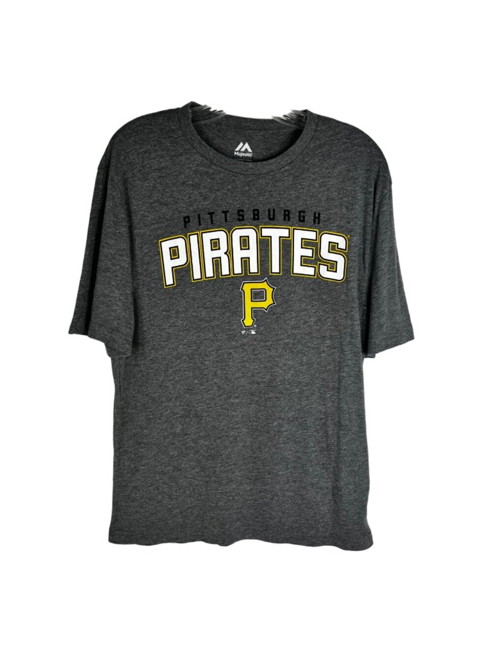 Majestic Pittsburgh Pirates Graphic Tshirt Mens Medium Gray Fanwear Baseball